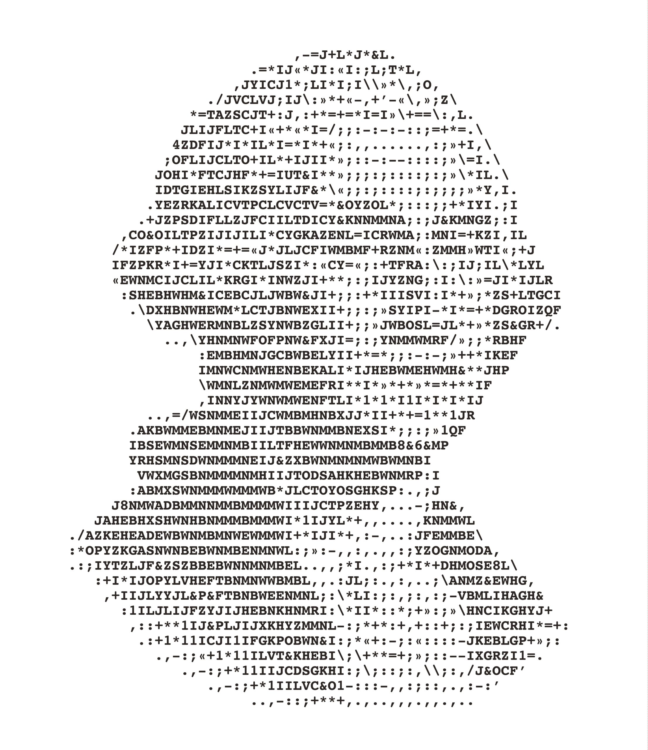 George Washington Stylized Portrait ASCII Art Original Version ...